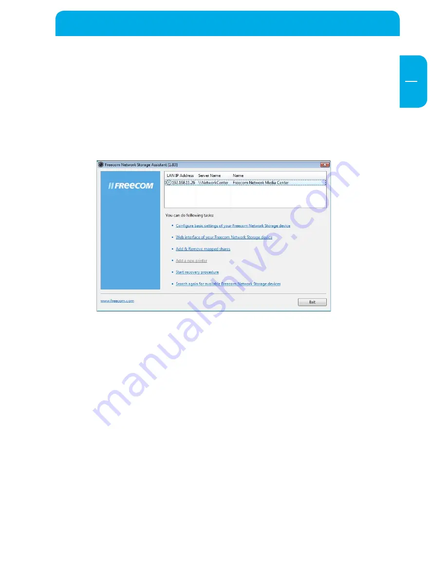 Freecom NETWORK STORAGE CENTER User Manual Download Page 45