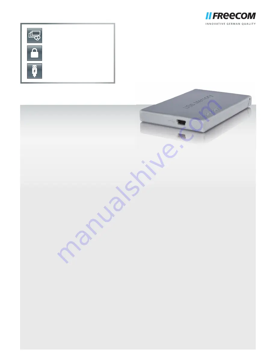 Freecom USB MEMORY Datasheet Download Page 1