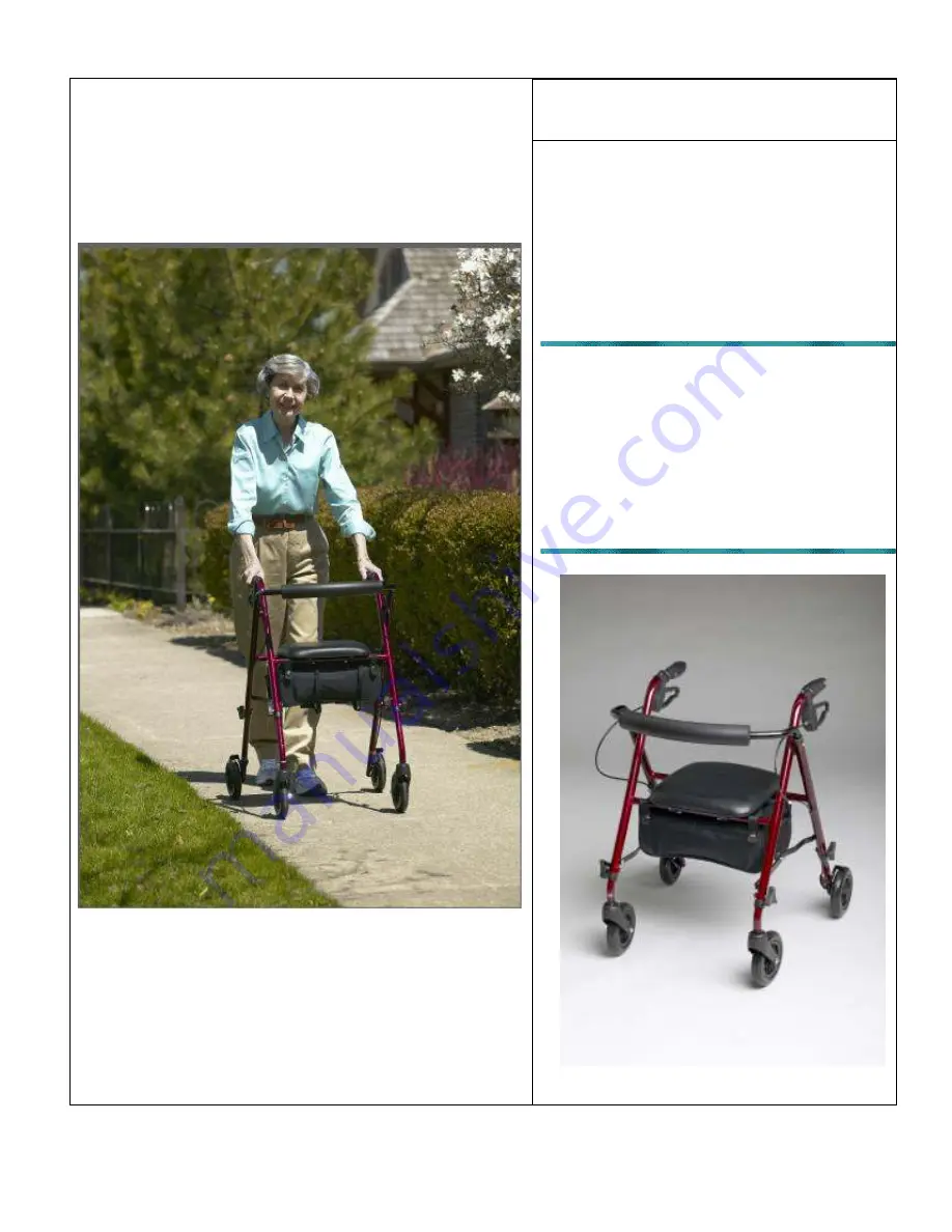 Freedom Rollator MDS86825SL Instructions For Use Manual Download Page 1