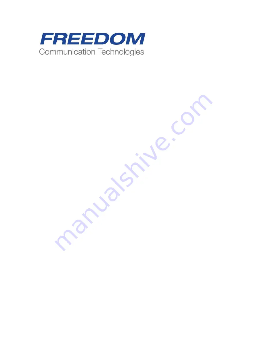 Freedom R8000 Series User Manual Download Page 1