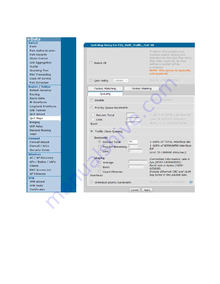 FreedomIQ ADTRAN 3120 Qos Configuration Manual Download Page 9