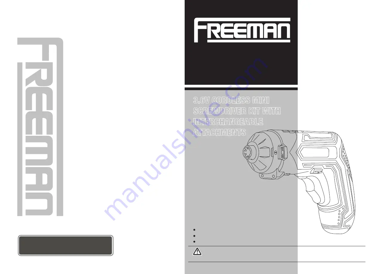 Freeman P36VCMSK Manual Download Page 1