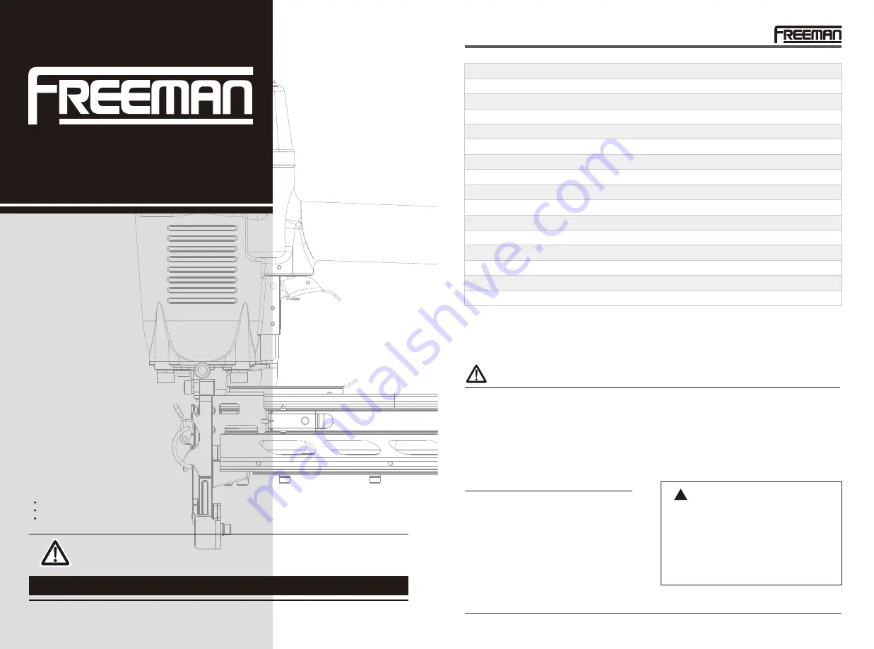 Freeman PFS16 Manual Download Page 15