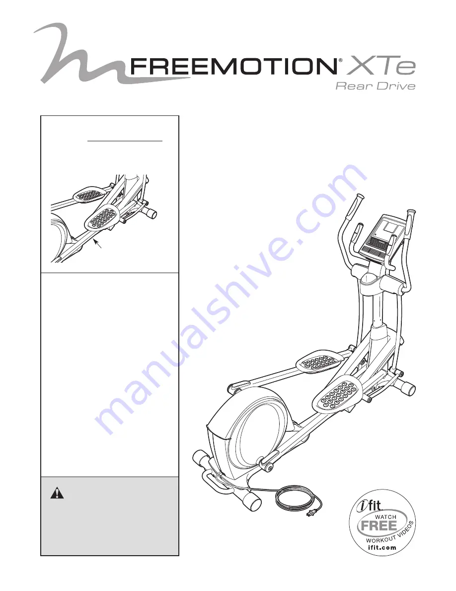 Freemotion SFEL16009.0 Скачать руководство пользователя страница 1