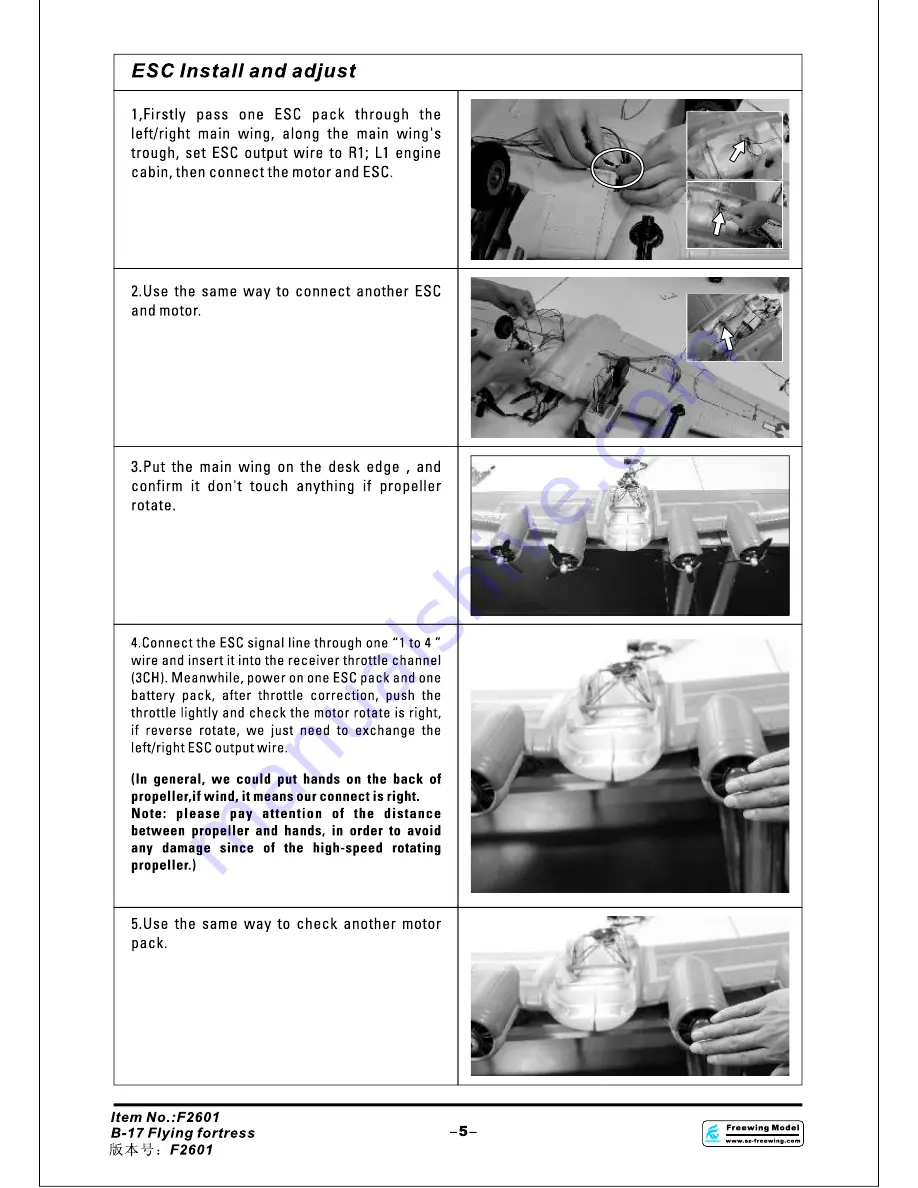 Freewing B-17 Flying Fortess User Manual Download Page 7