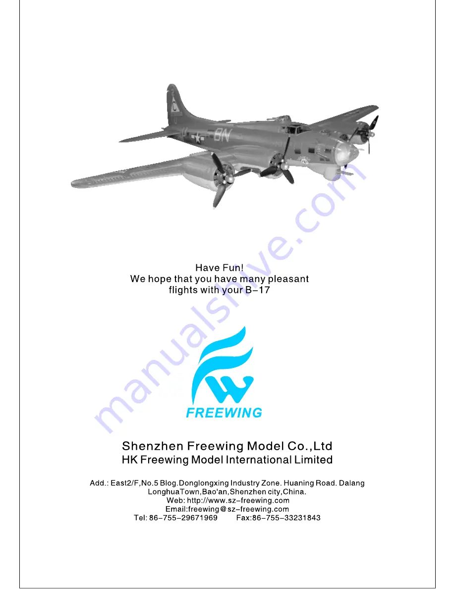 Freewing B-17 Flying Fortess User Manual Download Page 14