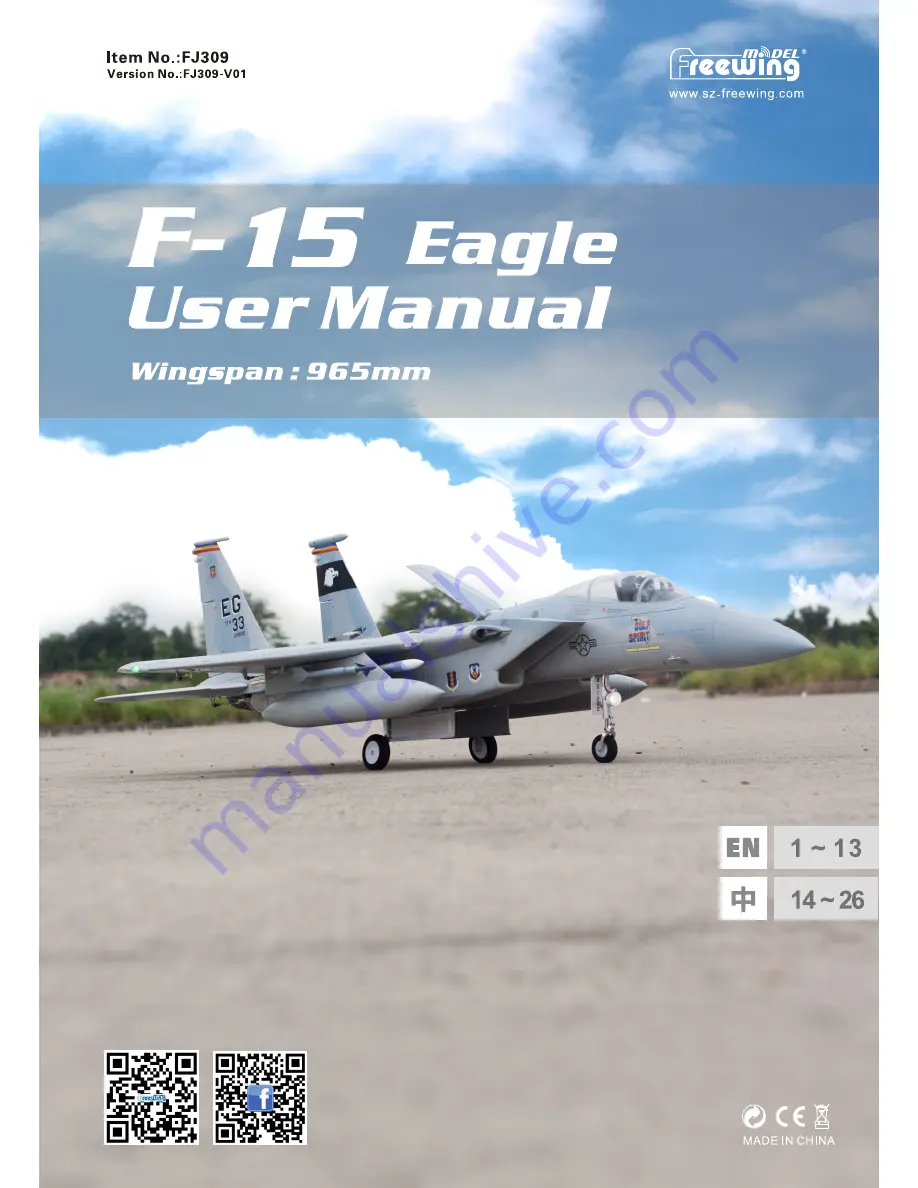 Freewing F-15 eagle User Manual Download Page 1