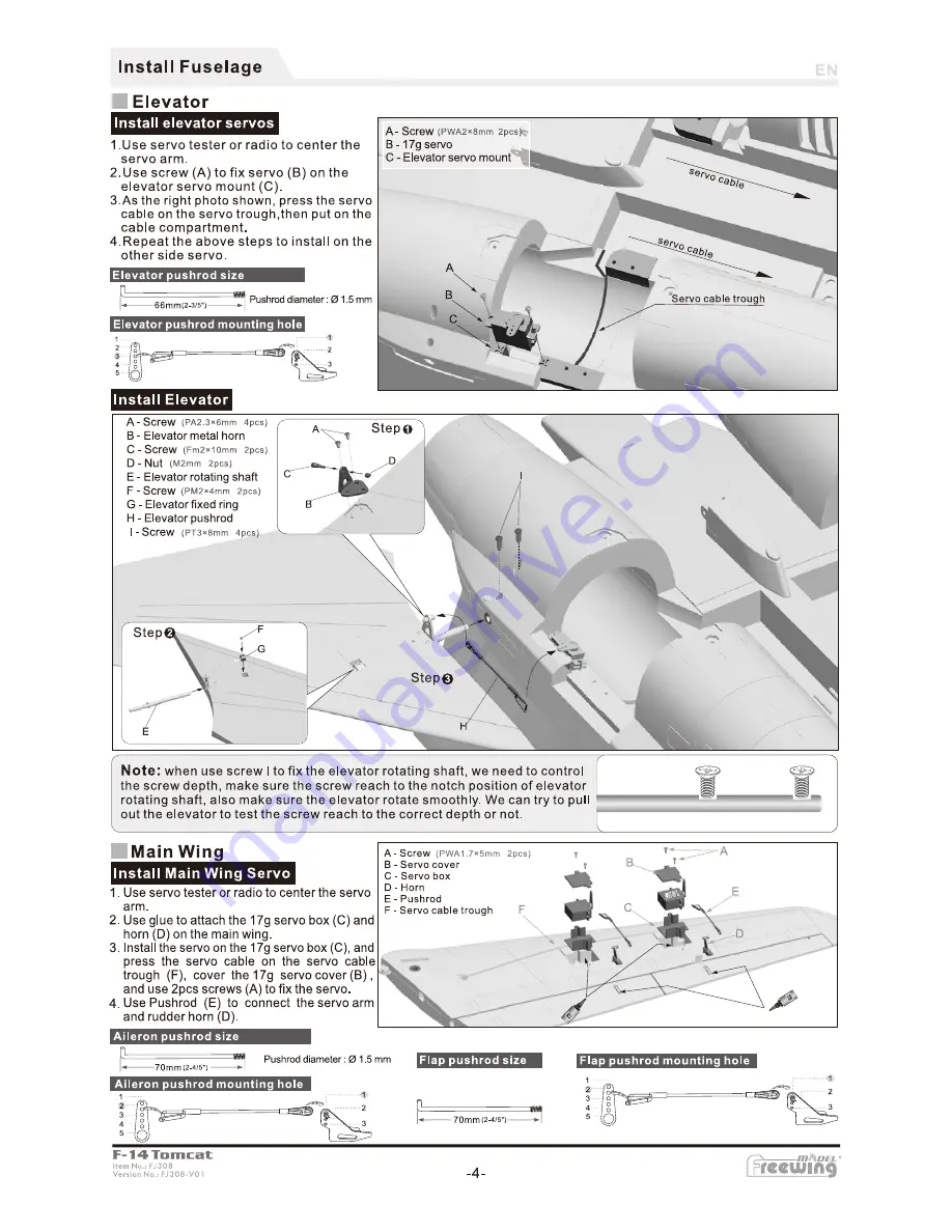 Freewing FJ308 F-14 Tomcat User Manual Download Page 5