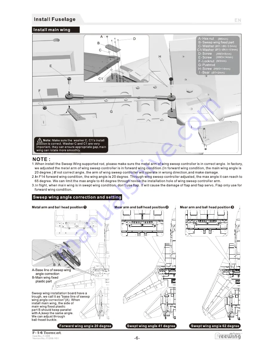 Freewing FJ308 F-14 Tomcat Скачать руководство пользователя страница 7