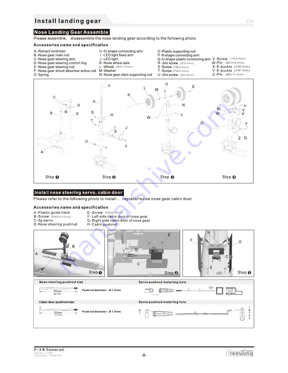 Freewing FJ308 F-14 Tomcat User Manual Download Page 9