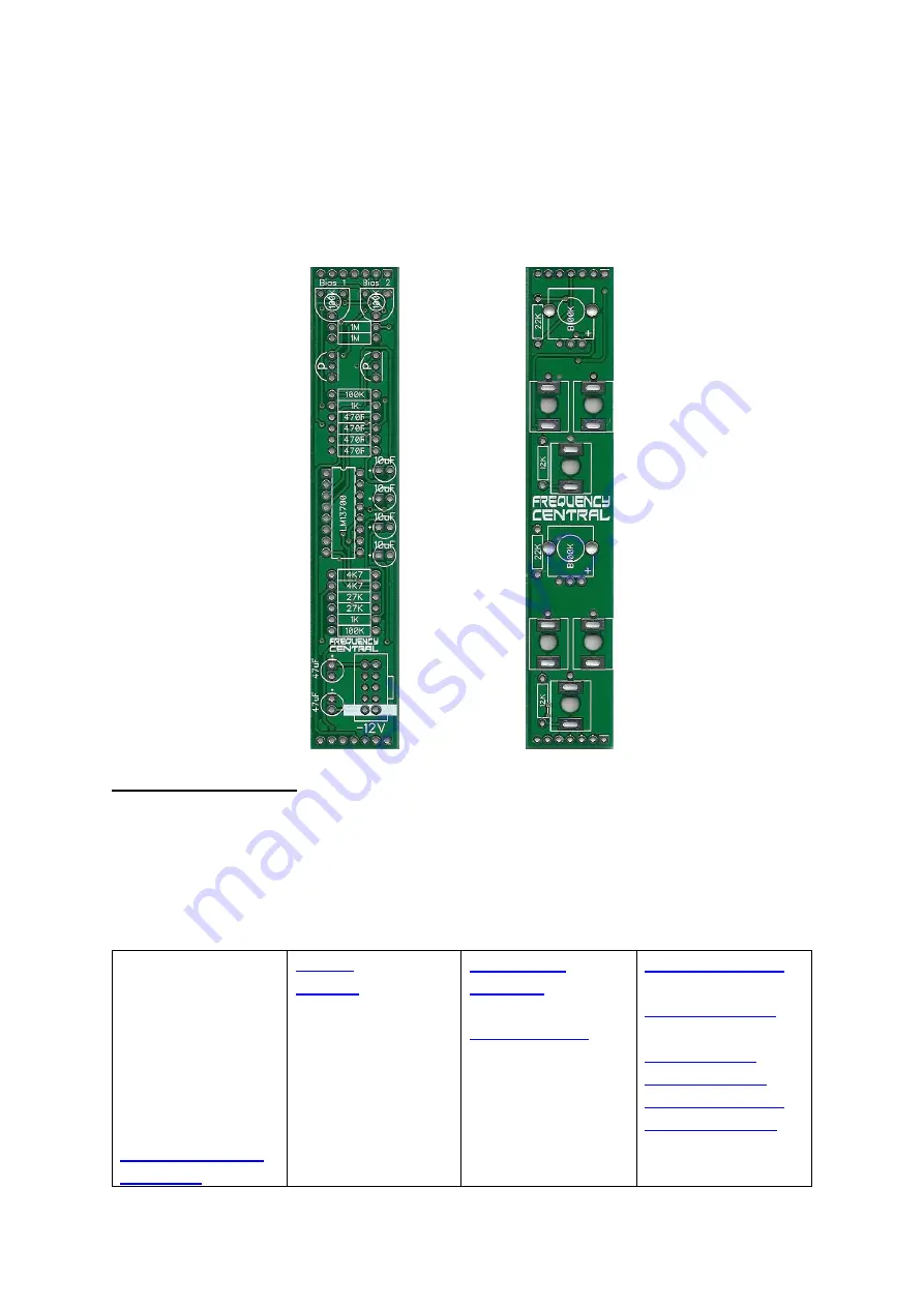 Frequency Central More VCAs Build Documentation Download Page 1