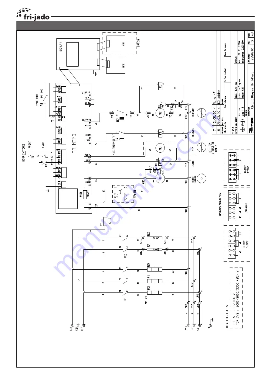 Fri-Jado Turbo Deli Rotisserie TDR 5m Service Manual Download Page 76