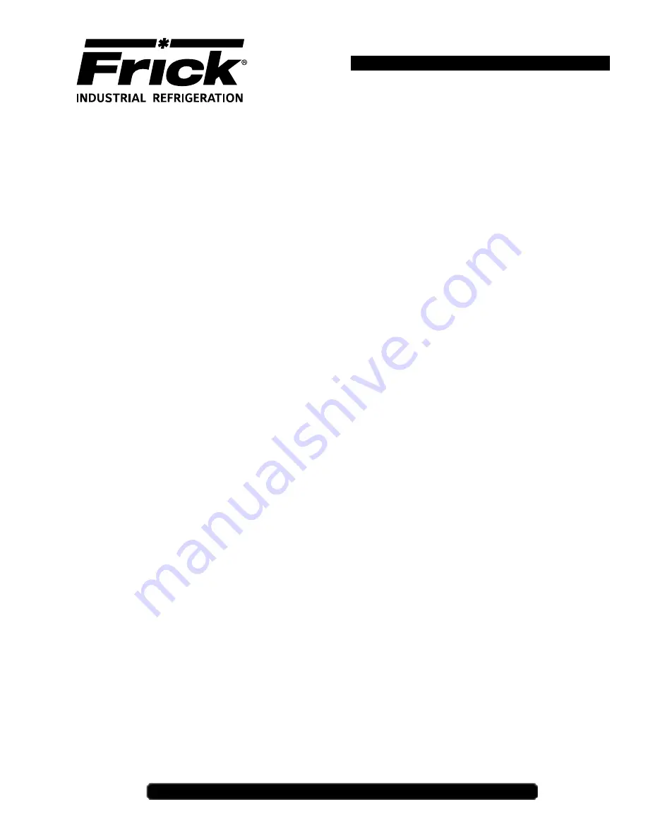 Frick QUANTUM LX Control Panel Service Manual Download Page 1