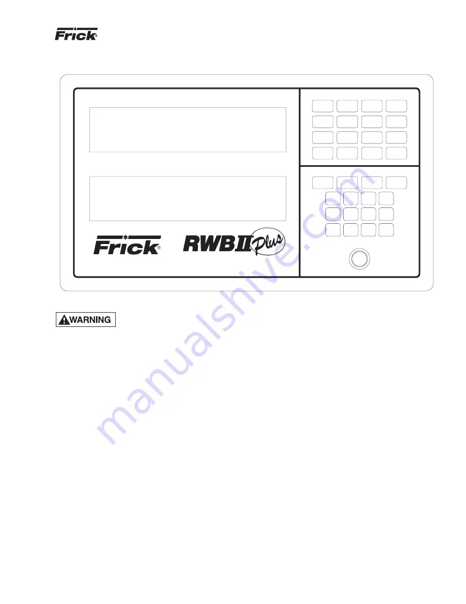 Frick RWB II Plus Скачать руководство пользователя страница 3