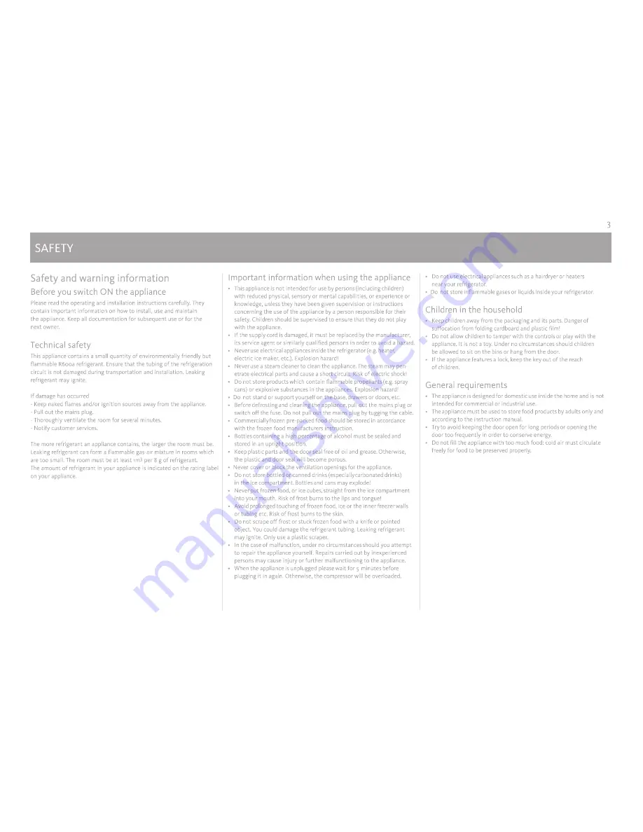 Fridgemaster MC50160 User Manual Download Page 3