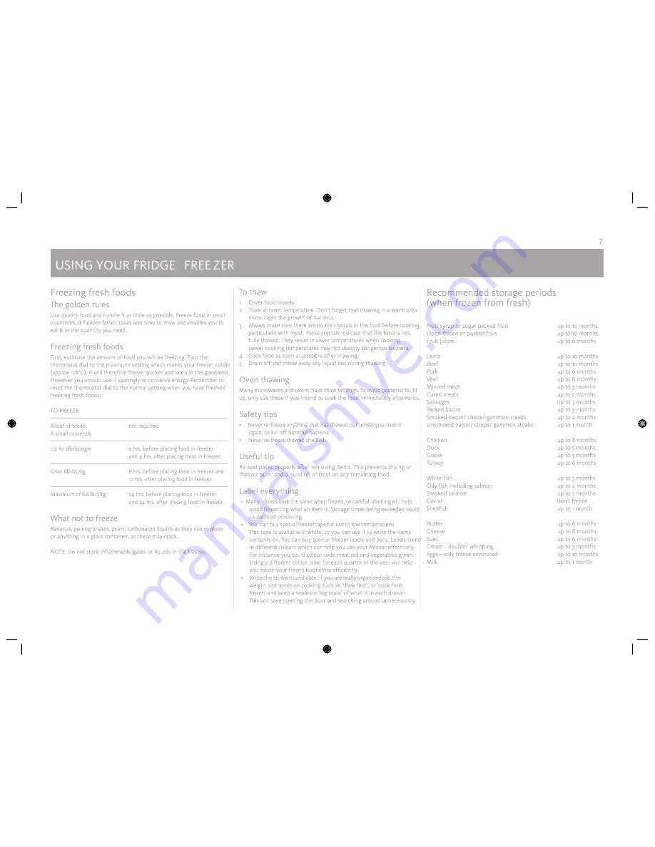 Fridgemaster MC50160 User Manual Download Page 7