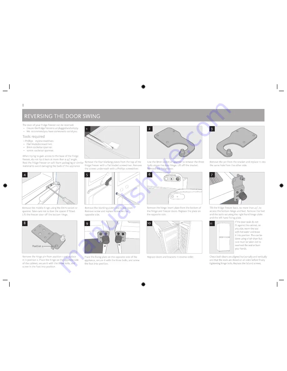 Fridgemaster MC50160 User Manual Download Page 8