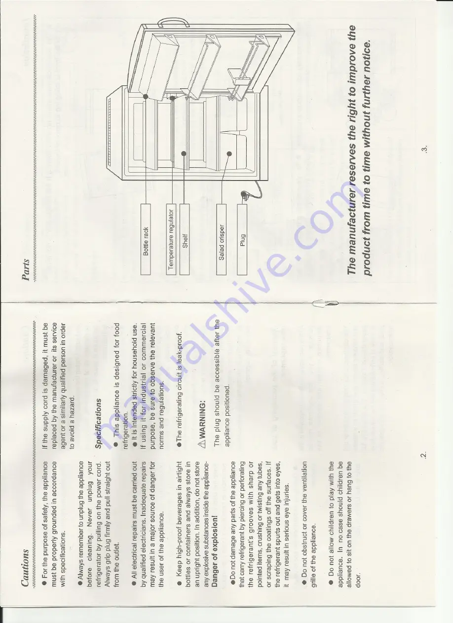 Fridgemaster MTRL150 User Manual Download Page 3