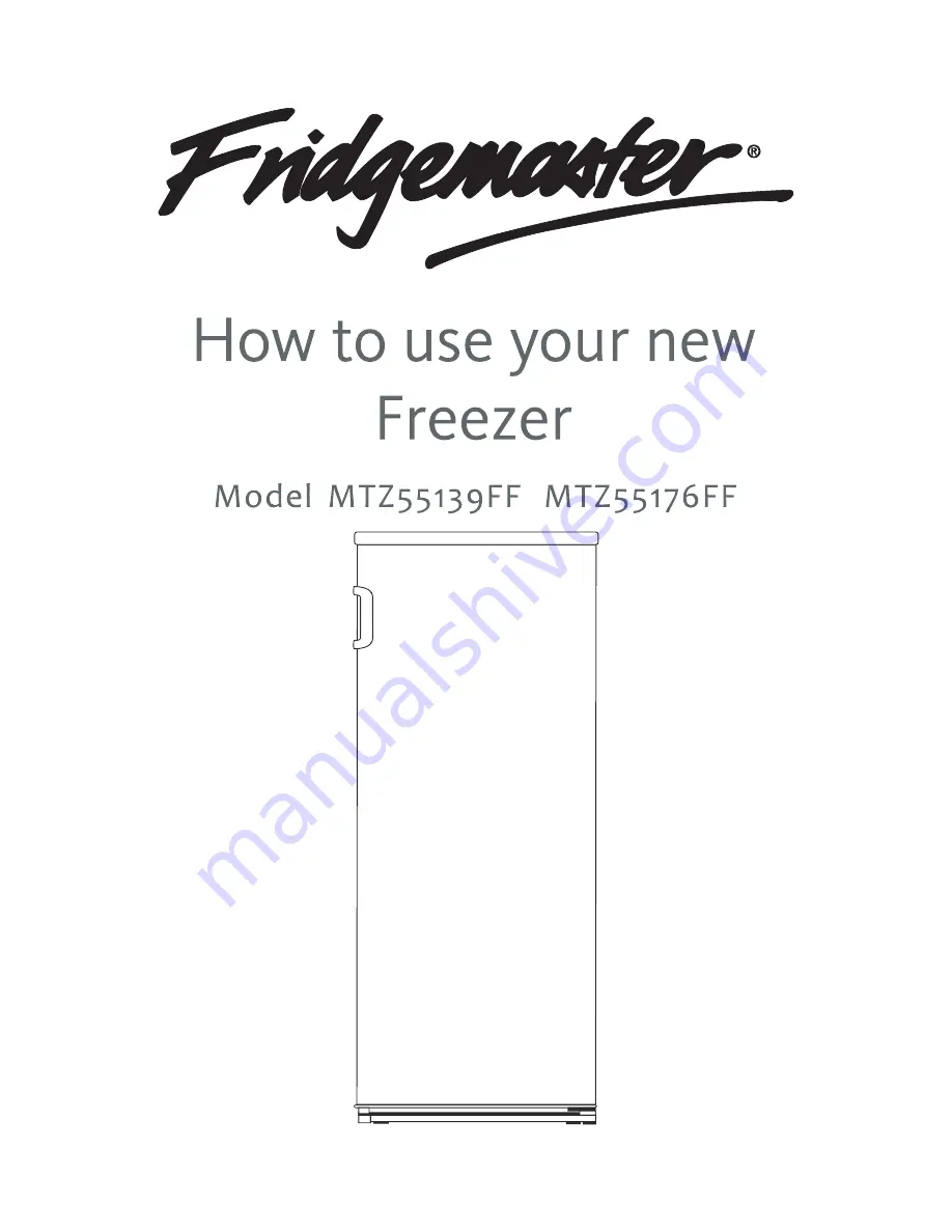 Fridgemaster MTZ55139FF Instruction Manual Download Page 1