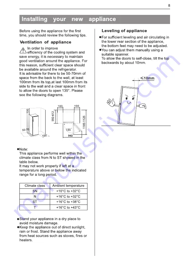 Fridgemaster MTZ55153 Скачать руководство пользователя страница 8