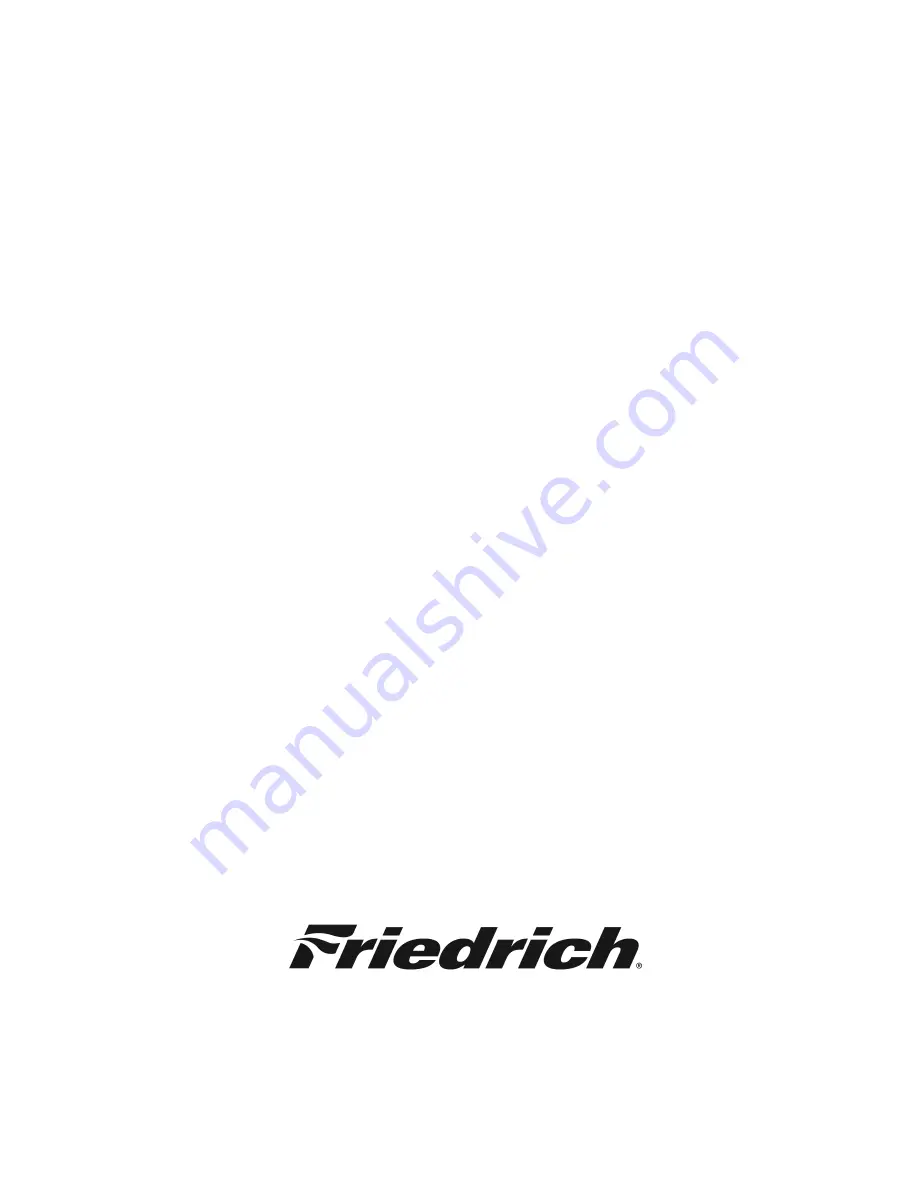 Friedrich C24YE Service Manual Download Page 20