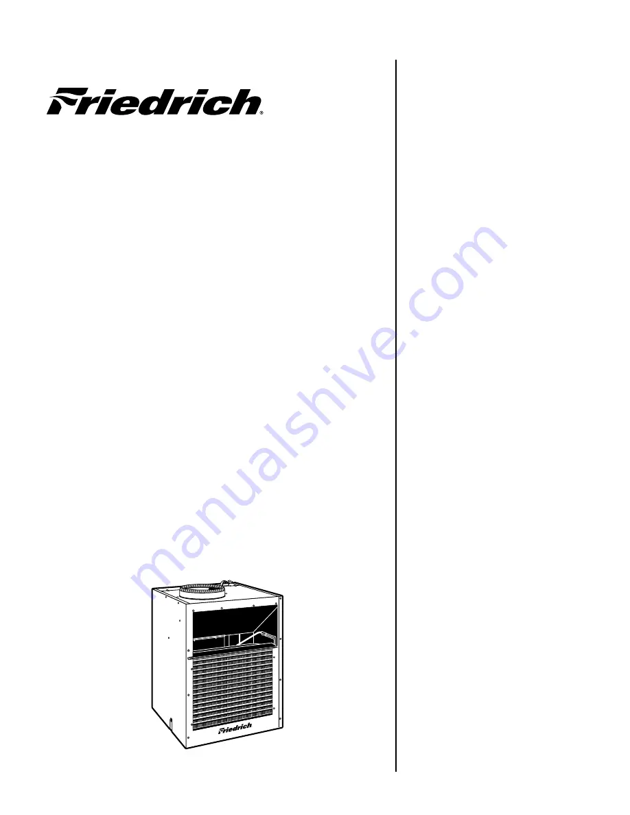 Friedrich VE09K50 Скачать руководство пользователя страница 1