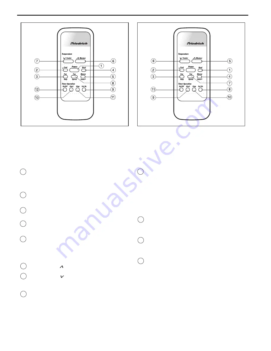 Friedrich WallMaster 2008 Service Manual Download Page 13