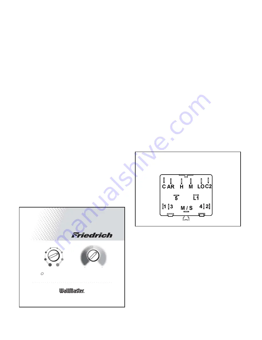 Friedrich WallMaster WE10B33A-B Service & Parts Manual Download Page 10