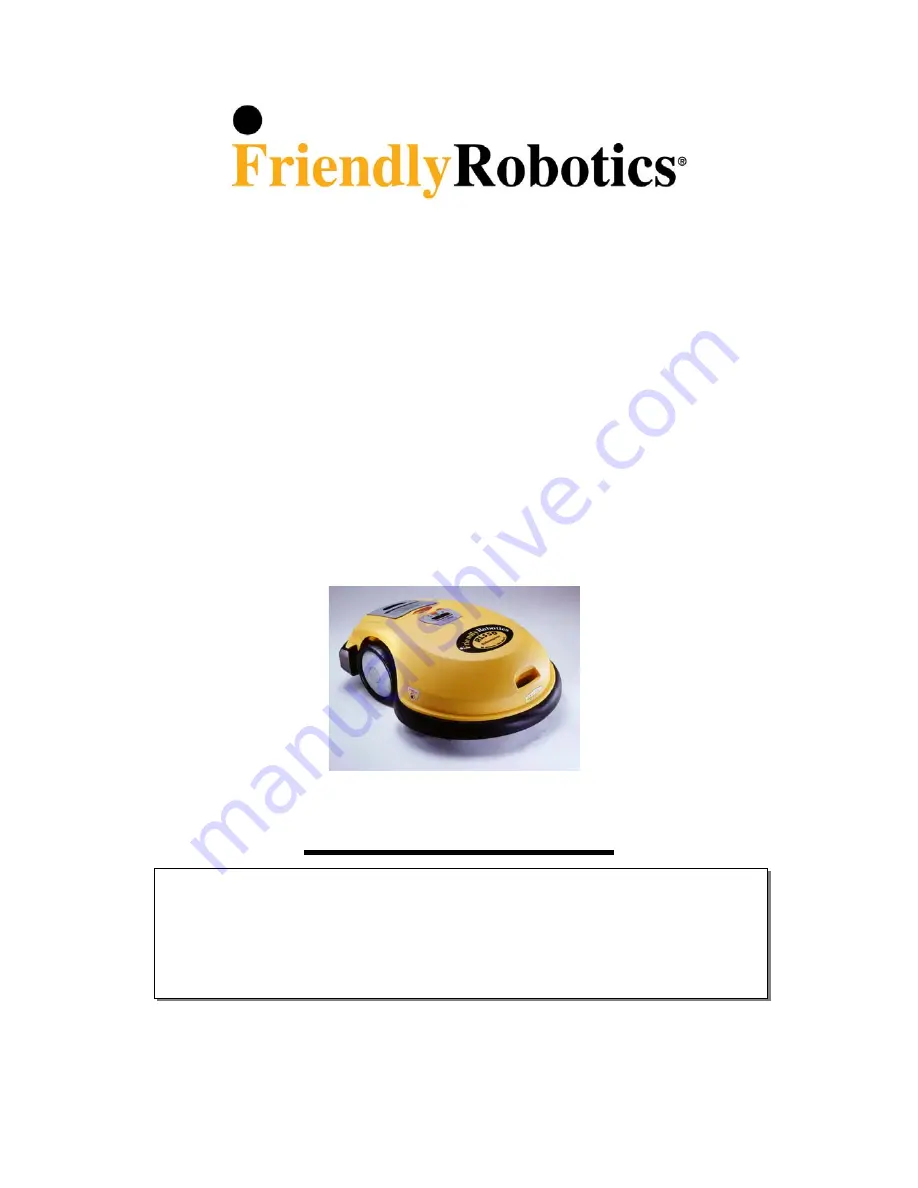 Friendly Robotics RL550 Скачать руководство пользователя страница 4