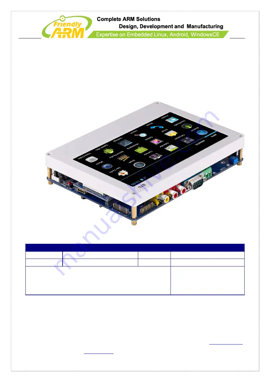 FriendlyARM Mini210S User Manual Download Page 1