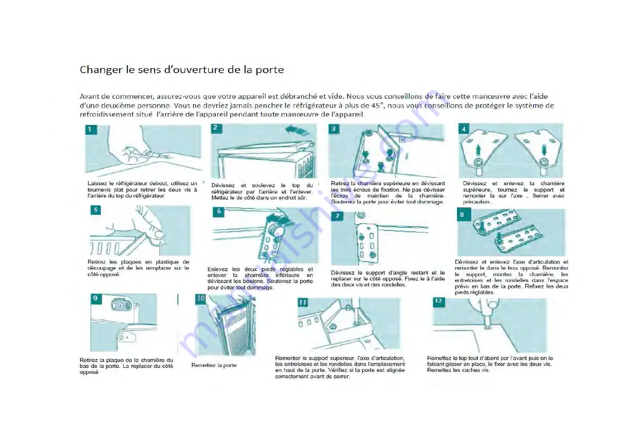 Frigelux RF 240A+ Instruction Manual Download Page 11