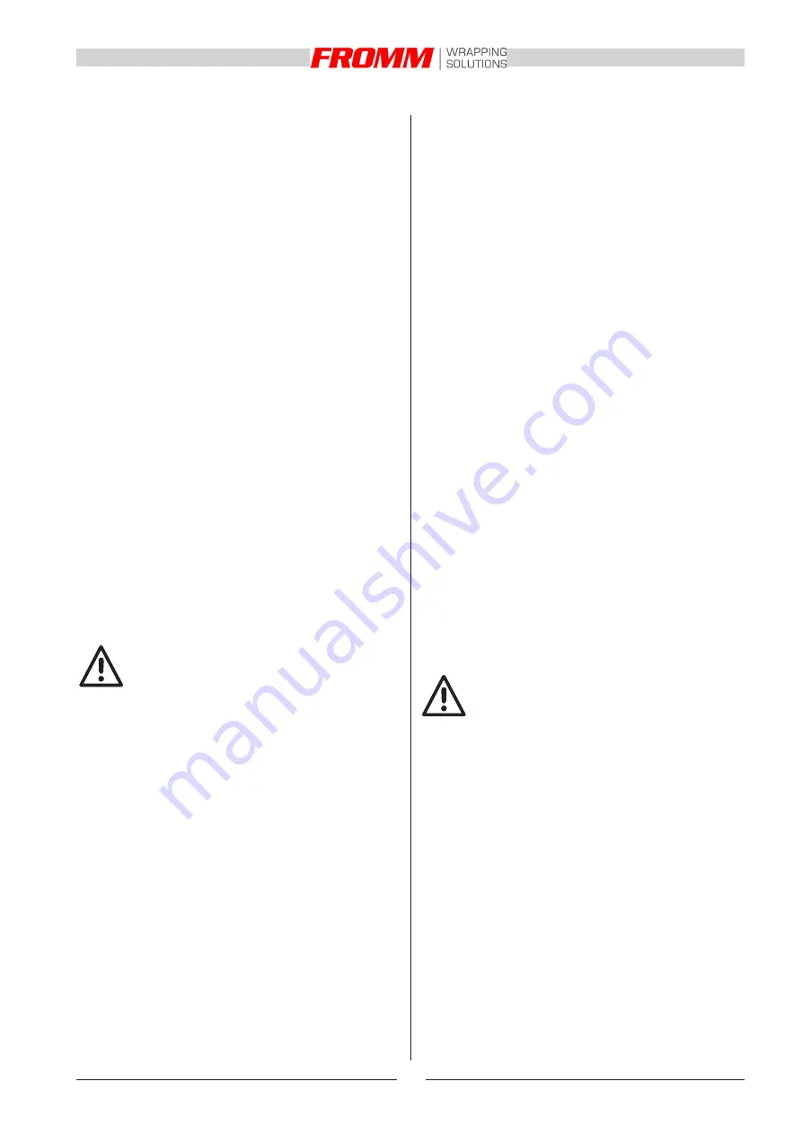 Fromm FS 510 Instructions For Installation, Use And Maintenance Manual Download Page 21