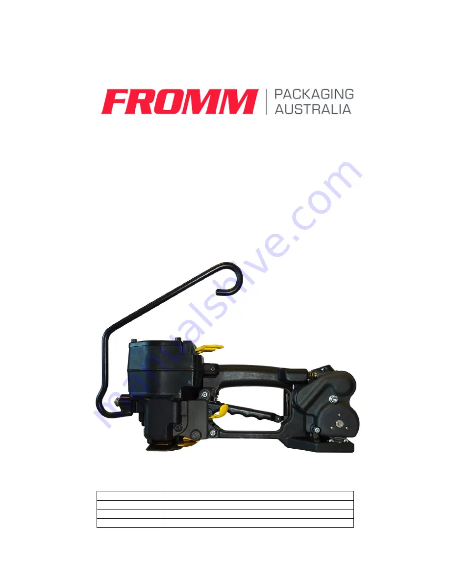 Fromm P359 Operation Manual Download Page 1