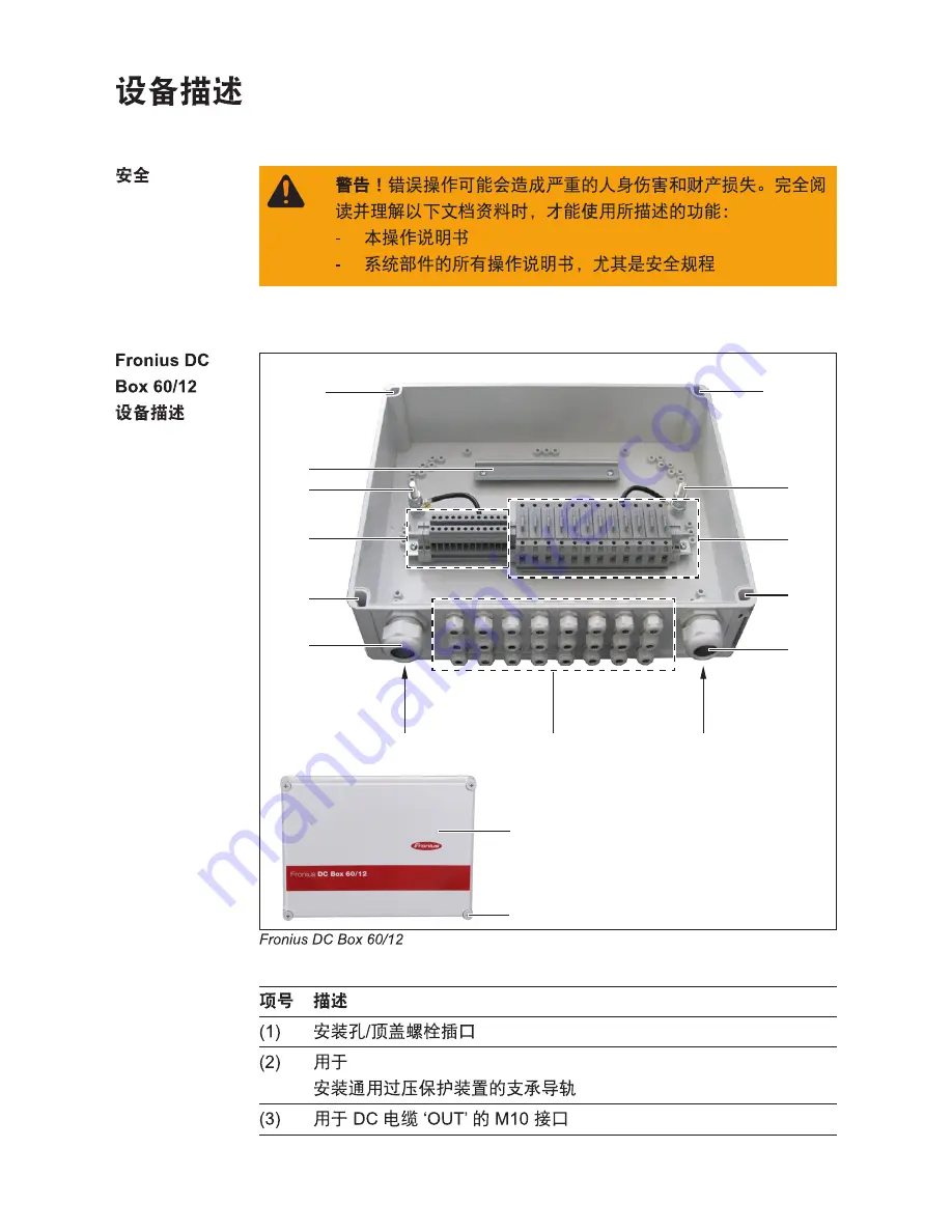 Fronius DC Box 60/12 Operating Instructions Manual Download Page 120