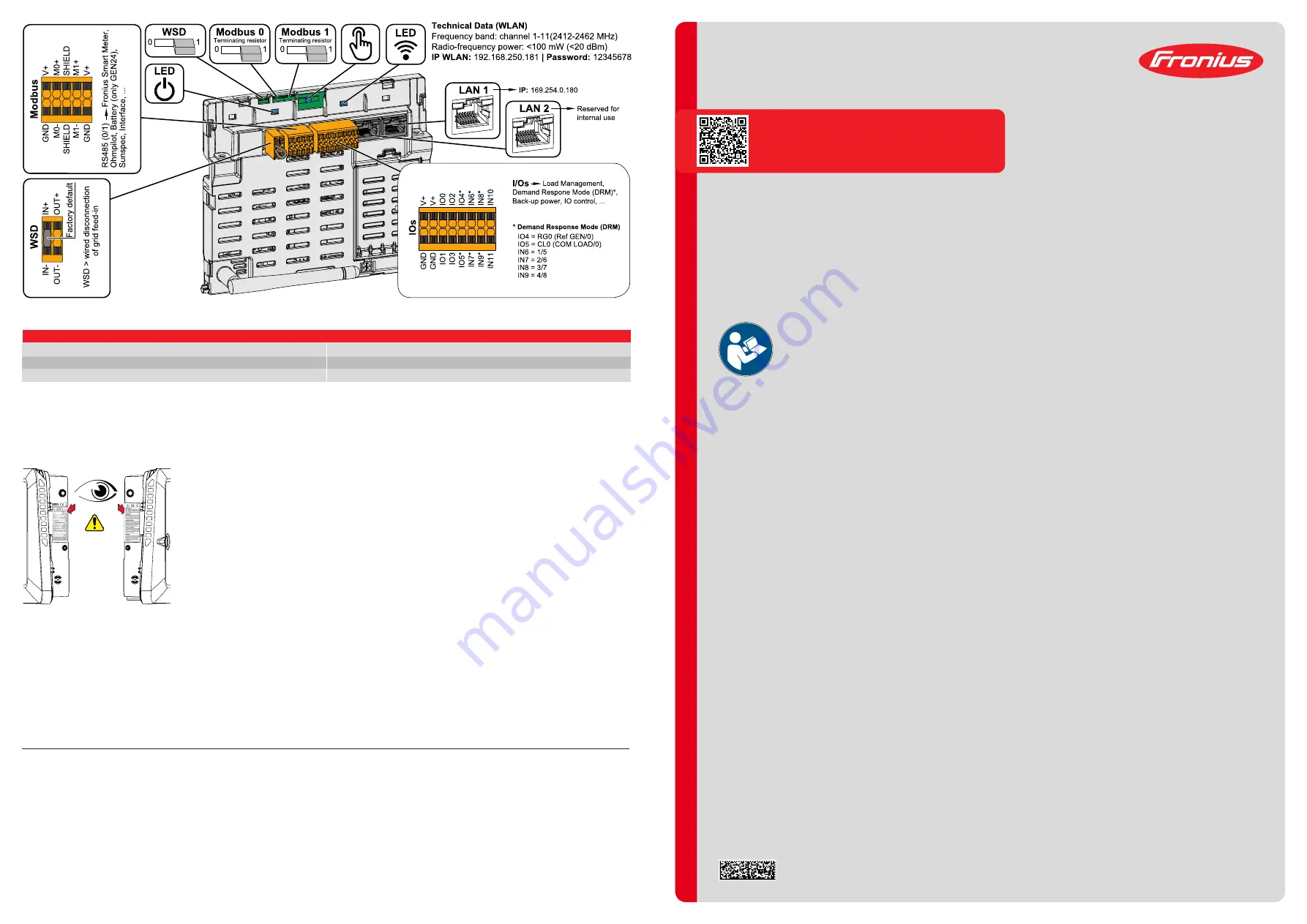 Fronius Primo GEN24 Plus Quick Start Manual Download Page 1