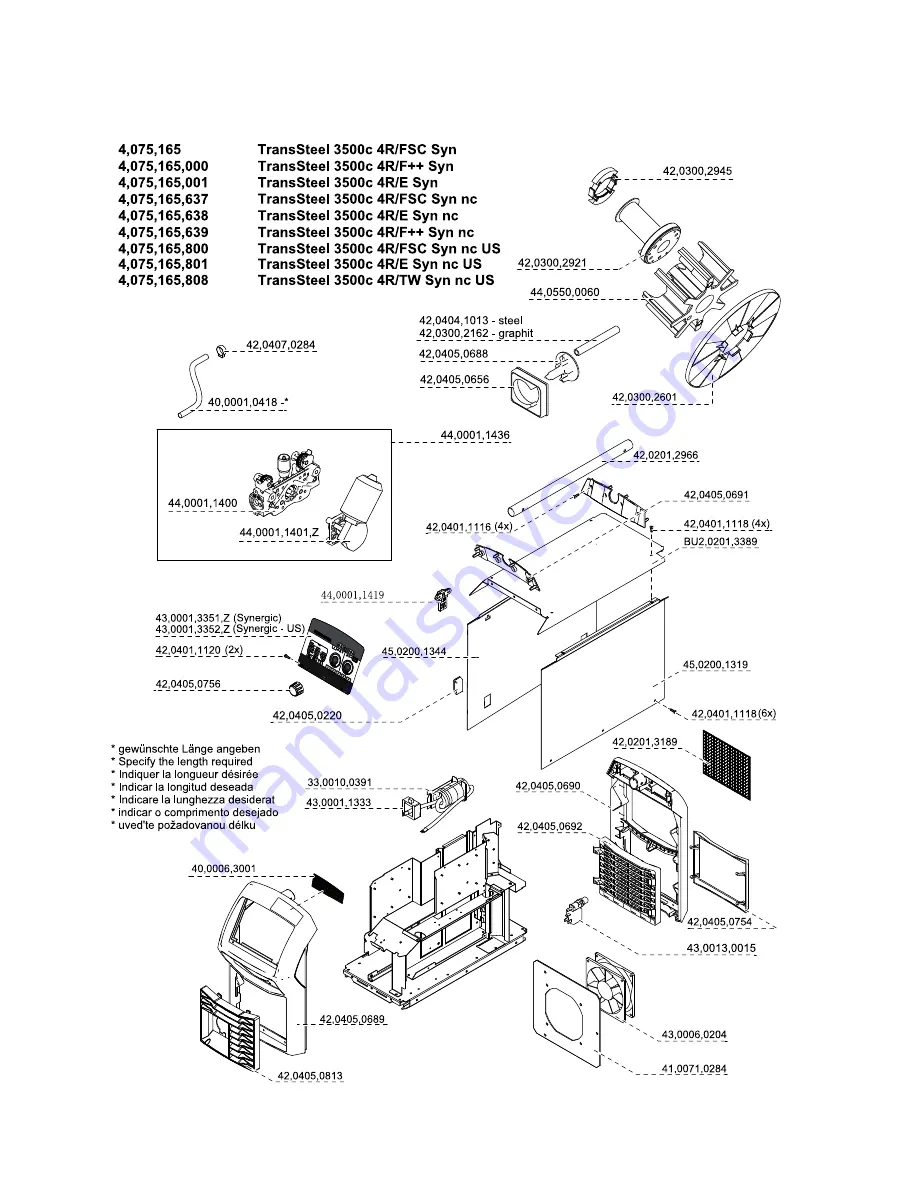 Fronius TRANS STEEL 3500 C0MPACT Скачать руководство пользователя страница 108