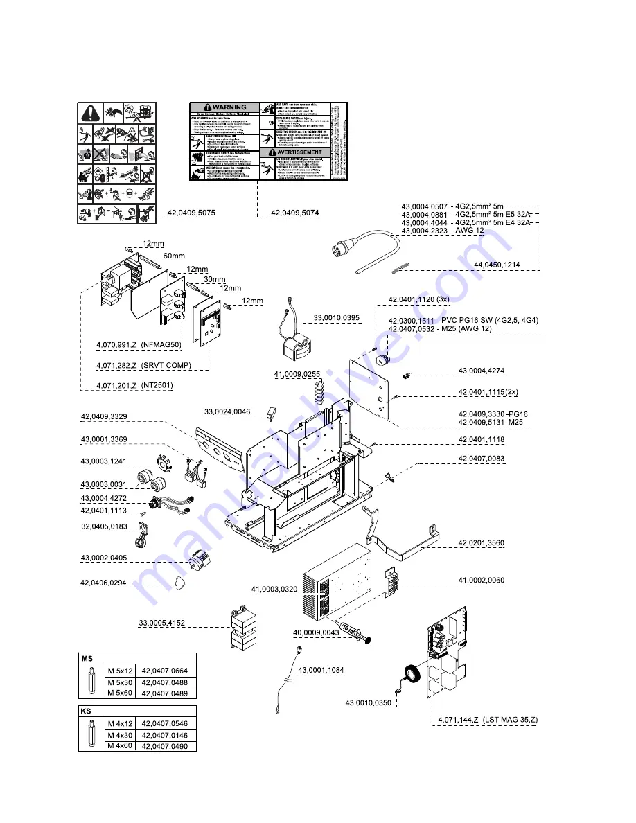 Fronius TRANS STEEL 3500 C0MPACT Operating Instructions And Spare Parts List Download Page 109