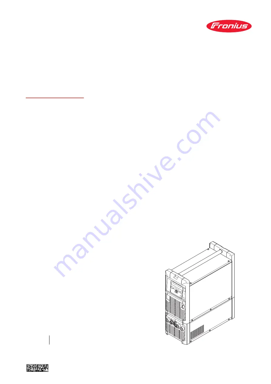 Fronius TransTig 1700 Operating Instructions Manual Download Page 1