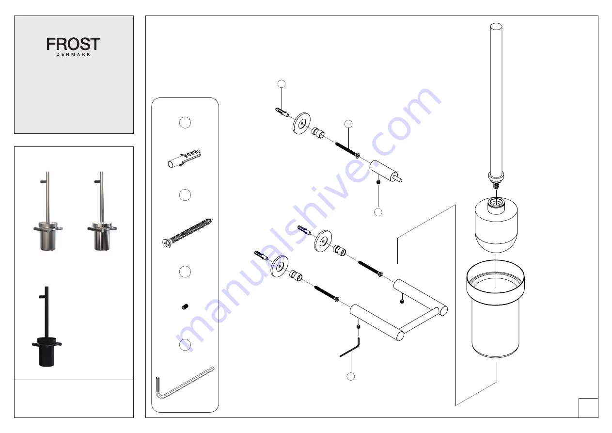 FROST NOVA TOILET BRUSH 5 Fitting Instruction Download Page 3