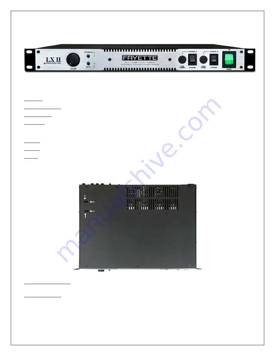 Fryette LX II Owner'S Manual Download Page 4