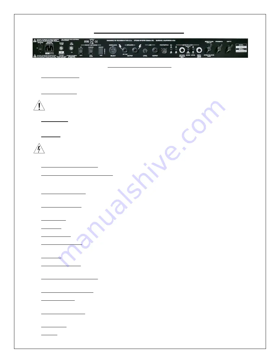 Fryette Pittbull Hundred/CL G-100-CL Owner'S Manual Download Page 4