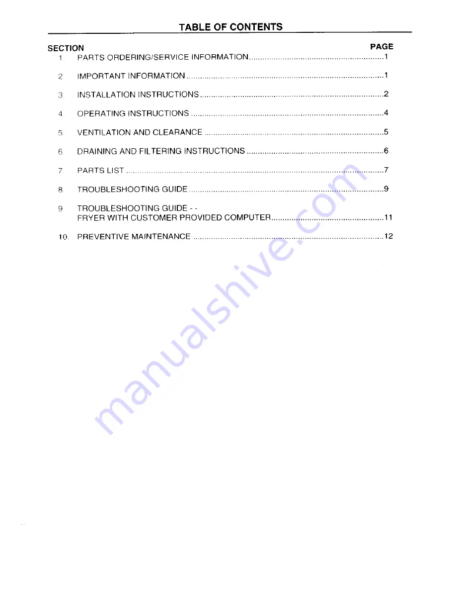 Frymaster KJ3FC Operator'S Manual Download Page 3