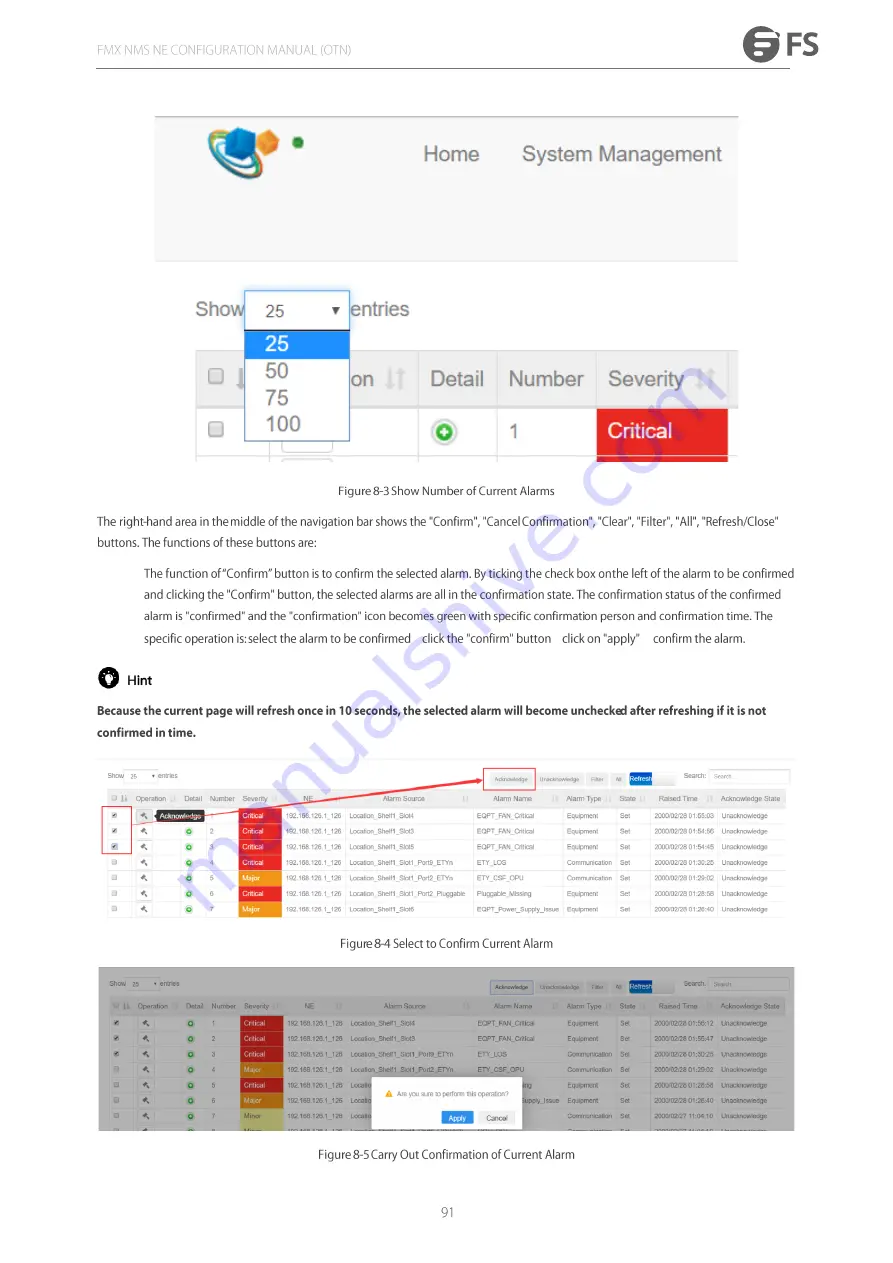 FS FMX 100G Configuration Manual Download Page 98