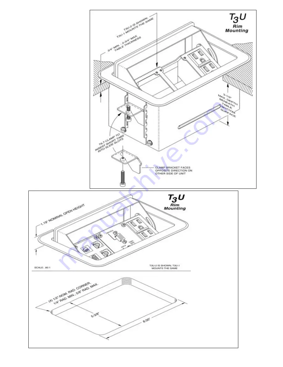 FSR T3U Table Box Installation & Safety Manual Download Page 3