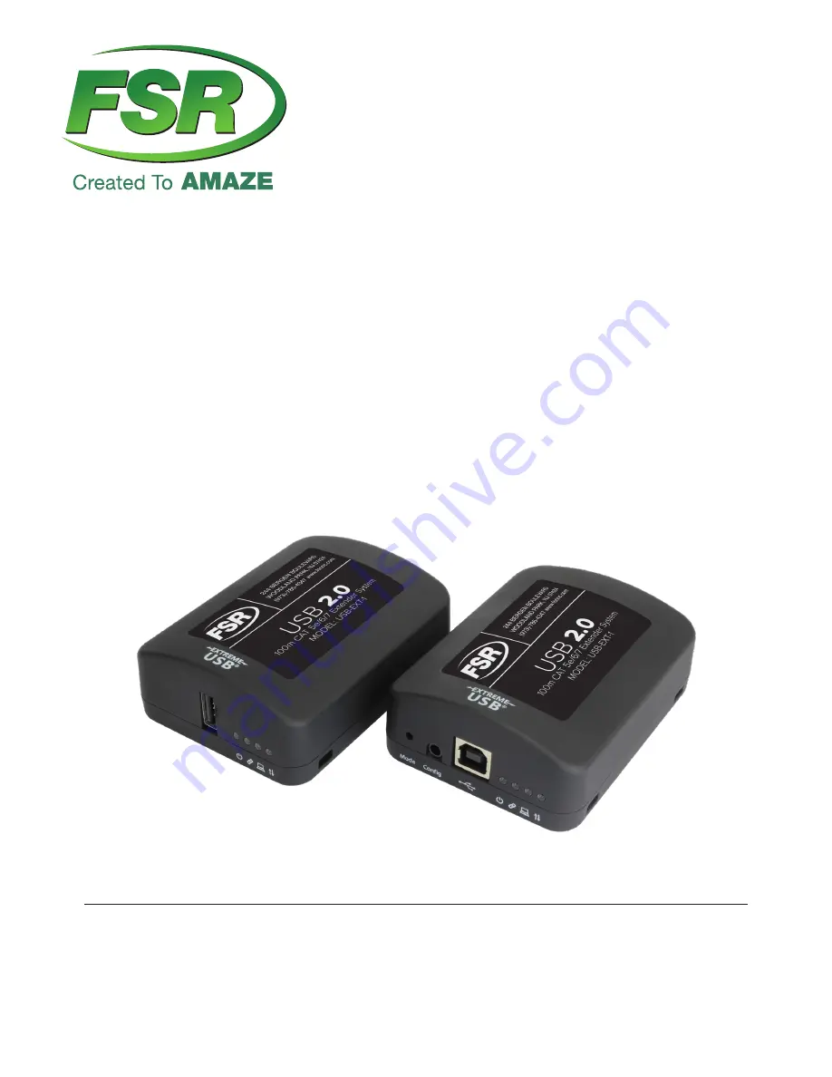 FSR USB-EXT-1 User Manual Download Page 1