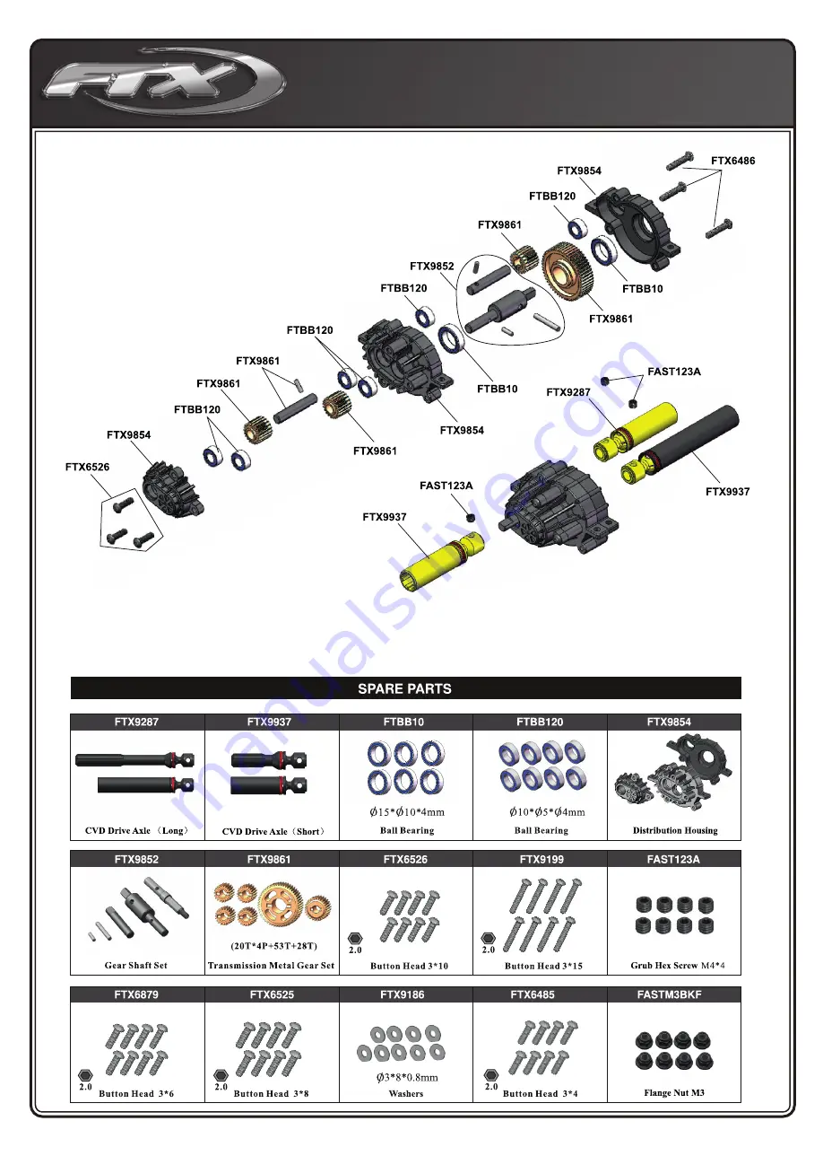 FTX FTX5591BL Instruction Book And Component Listing Download Page 19