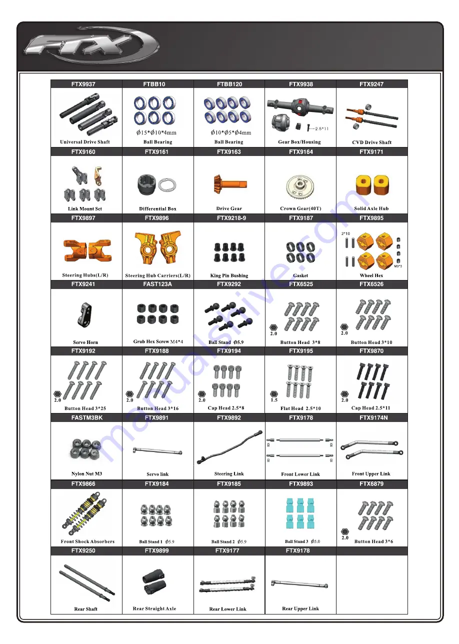 FTX FTX5591BL Instruction Book And Component Listing Download Page 21