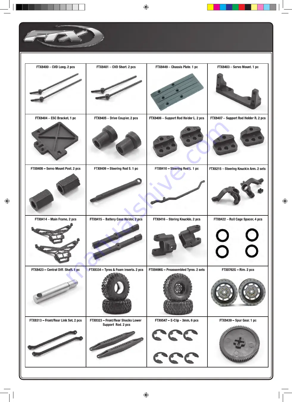 FTX Kanyon Instruction Book And Component Listing Download Page 20