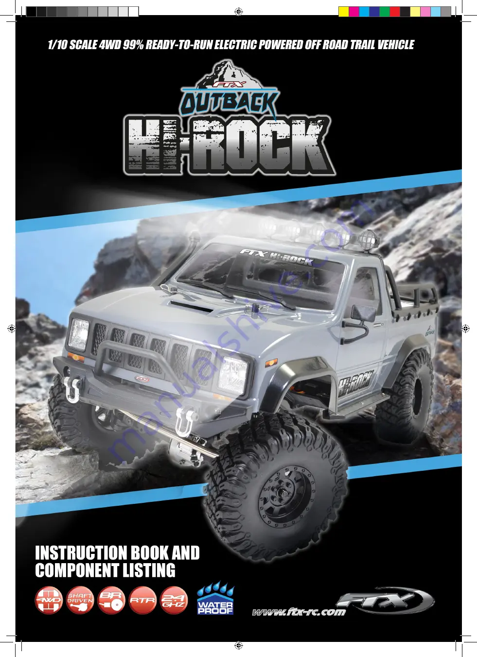 FTX Outback Hi-Rock Instruction Book And Component Listing Download Page 1