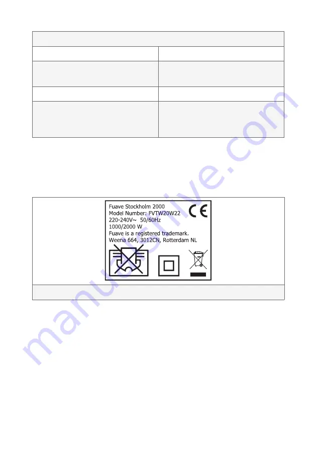 FUAVE FVTW20W22 User Manual Download Page 48